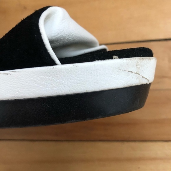 Rockport x Adidas Adiprene White Leather Open Toe Platform Wedge Shoes Size 10 - Picture 5 of 13